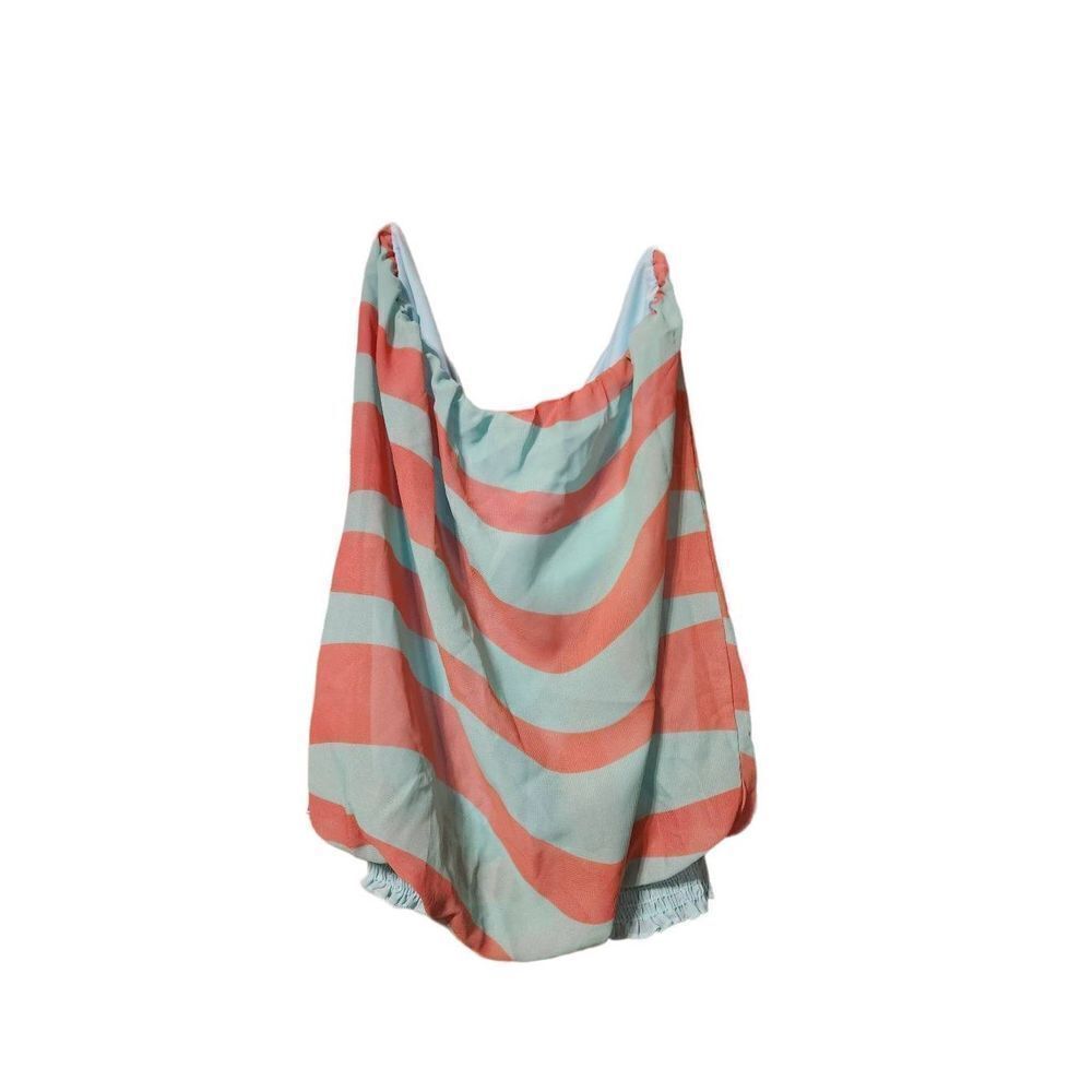 Caren sport 1X strapless top blue and pink